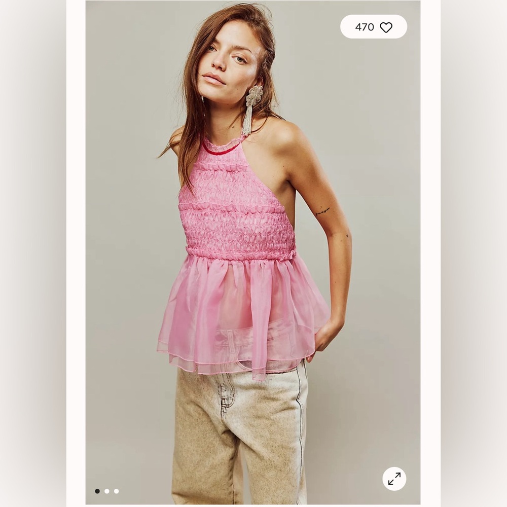 Free People Cupcake Cutie Halter Top. NWOT